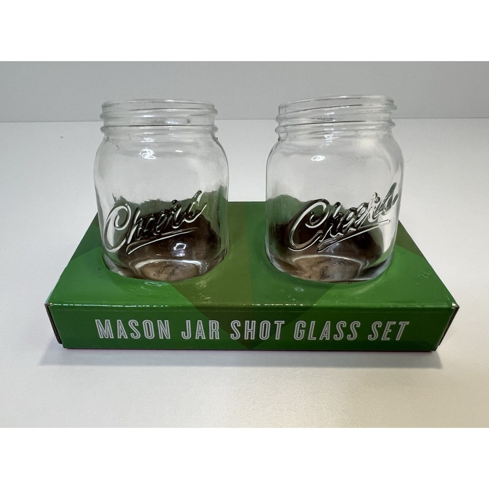 2 Pack 3 Ounce Mini Mason Jar Shot Glasses 2015 MerchSource Liquor Shots Glass